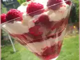 Recette Verrine aux framboises & crème de mascarpone