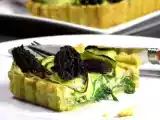 Recette Tarte aux morilles et rubans de courgette