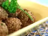 Recette Boulettes d'agneau aux herbes et à la purée de sésame