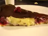 Recette Tarte chocolat blanc-noix de coco et framboises.