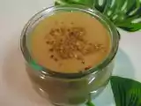 Recette Crème au caramel au lait de soja, grains de pralin