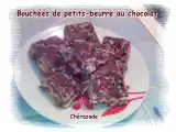 Recette Bouchées de petits beurre au chocolat