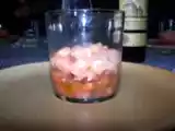 Recette Tartare de saumon sur un lit de tomates