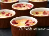 Recette Gratins aux amandes, fraises et rhubarbe