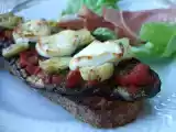 Recette Tartine aubergine-tomates