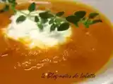 Recette Velouté de butternut, sa mousse de chèvre au thym