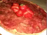 Recette Tarte à la compote de fraises et rhubarbe