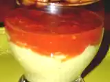 Recette Verrine, chantilly d'avocat, coulis de tomate au basilic