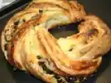 Recette Brioche torsadée à la crème pâtissière et aux pépites de chocolat