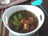Recette Bouillon de pleurotes et cèpes au foie gras