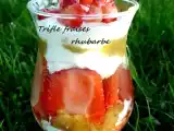 Recette Trifle fraises rhubarbe aux biscuits roses de reims