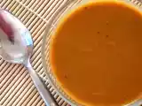 Recette Soupe carotte-châtaigne au lait de riz vanillé, sans blé, sans lait