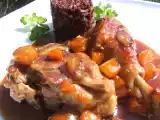 Recette Cuisses de canard confites aux abricots et riz noir