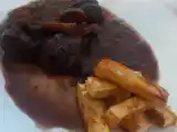Recette Joues de porc en daube et frites de cèleri rave, rôties aux 4-épices