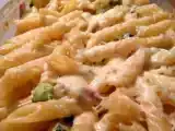 Recette Gratin de penne courgette et jambon à la crème de parmesan
