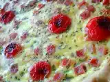 Recette Tarte aux petits lardons et aux tomates cerises (ww)