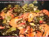 Recette Riz sauvage aux crevettes et à la fondue de poireaux