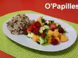 Recette Salade de fraises, melon, poivron, concombre et courgette