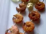 Recette Brochettes de gambas et chantilly d'agrumes