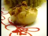 Recette Noix de st. jacques à la croûte de pain d'épices -
