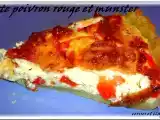 Recette Tarte aux poivrons rouges et munster