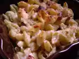 Recette Grâtin de pâtes coquillages au chorizo