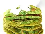 Recette Blinis vert et jaune, sauce à la menthe et lait de coco
