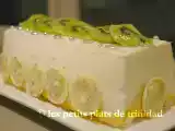 Recette Bûche glacée, mangue passion, yaourt miel citron, sur lit de meringue