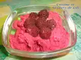 Recette Glace minute aux framboises sans sorbetière