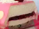 Recette Bûche mousse ivoire lait d'amande et fruits rouges