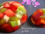 Recette Dômes de fruits au thé vert à l'agar agar