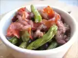 Recette Risotto au vin rouge, haricots verts & chorizo