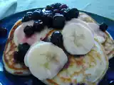 Recette Pancakes aux bananes et aux bleuets - 4 pts