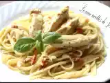 Recette LINGUINE AU POULET ET TOMATES SÉCHÉES