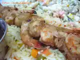 Recette Brochettes de crevettes et de pétoncles