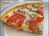 Recette Une quiche exquise : au bleu, à la tomate et aux courgettes