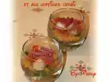 Recette Verrines de st jacques aux lardons et lentilles corail