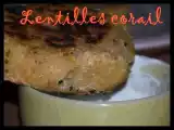 Recette Galettes de lentilles corail au curry
