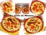 Recette Clafoutis au poulet fumé, tomates cerise et mozzarella