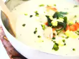 Recette Creme de crevettes a la thai.. sur un air de coco et galanga...