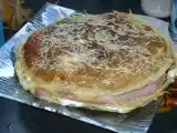 Recette Gâteau de crêpes au jambon et reblochon