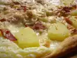 Recette Tarte ananas, bacon et comté.