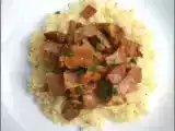 Recette Plat express - couscous jambon et girolles poelées