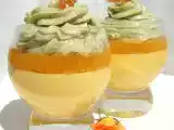 Recette Panna cotta et miroir à l?orange, mousse à la pistache