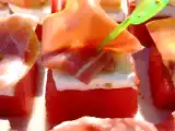 Recette Canapés de pastèque au brie et jambon sec