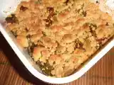 Recette Crumble petits pois/tomates confites
