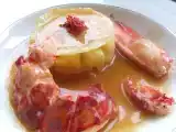 Recette Homard au xèrès, millefeuille de pomme & celeri rave
