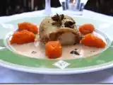 Recette Farci de poulet aux gambas géantes et purée de carotte à l?anis