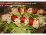 Recette Brochettes de poulet au citron et tomates cerises
