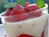 Recette Verrine de chocolat blanc & mascarpone à la brissure de fraises